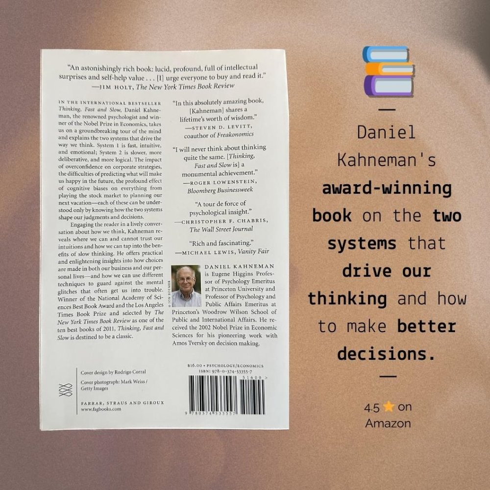 ❌ SOLD ❌ Thinking Fast and Slow | Paperback | Self-Help, Psychology - Picture 2 of 2